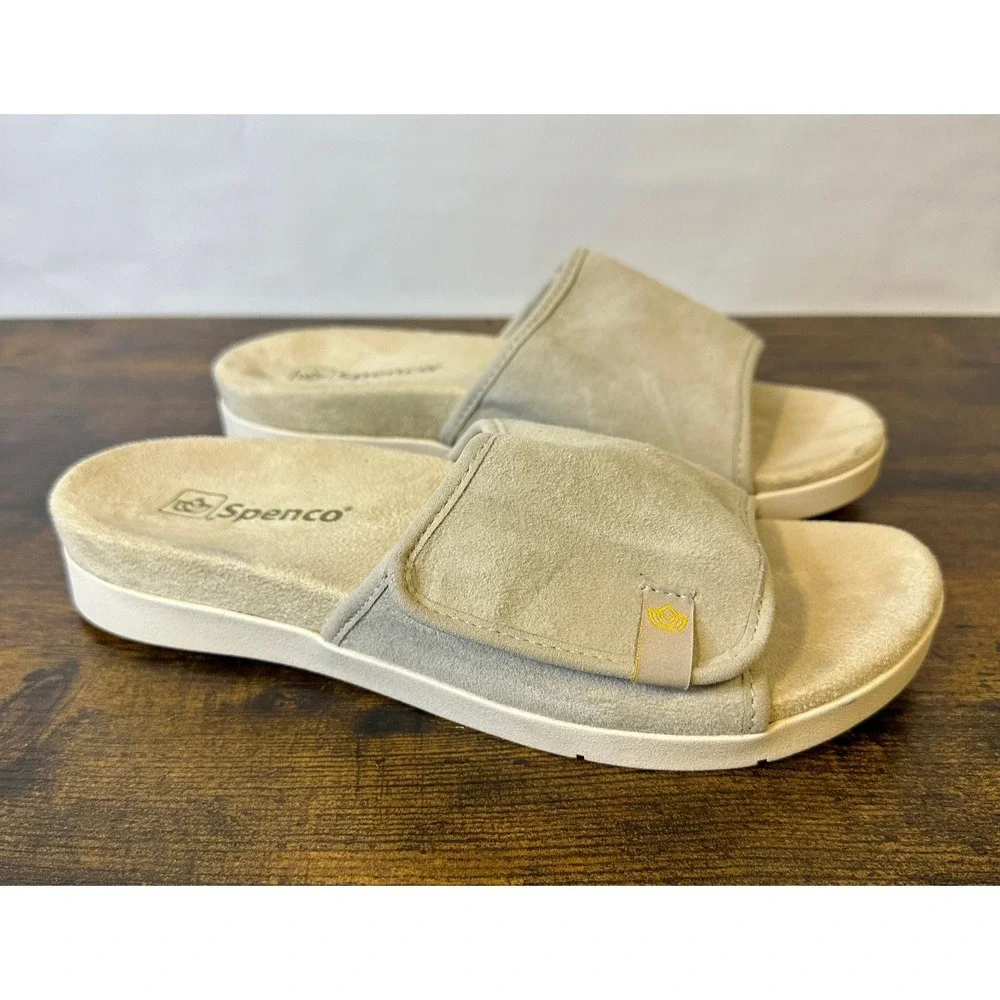 Spenco Women's Bonaire Orthotic Slide Sandals Suede Footbed Size 9 B Comfort - Picture 3 of 8